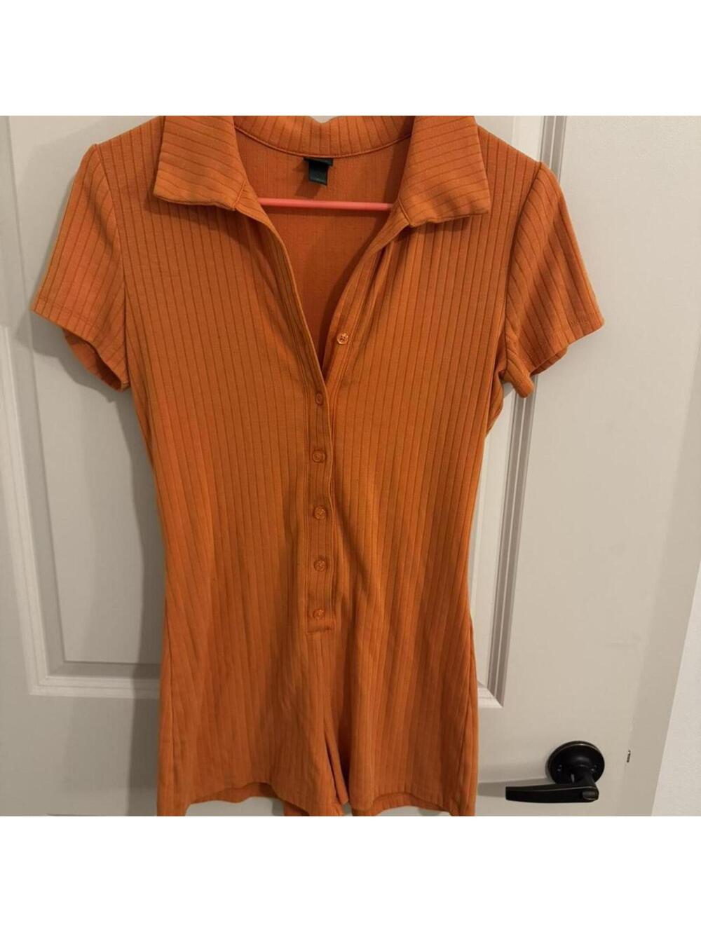 Wild Fable Women's Orange Playsuit-romper